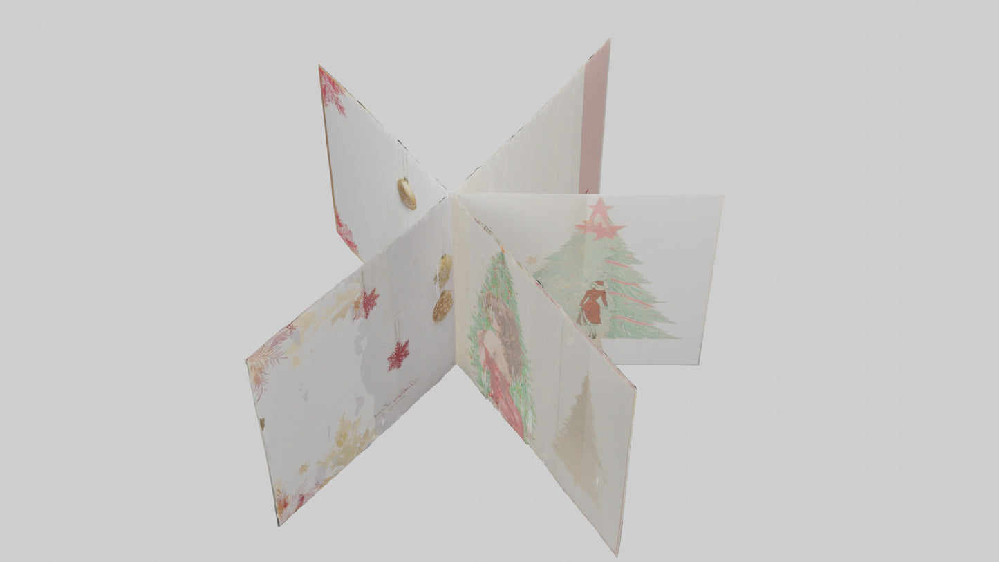3D model Holiday Greeting Cards model VR / AR / low-poly