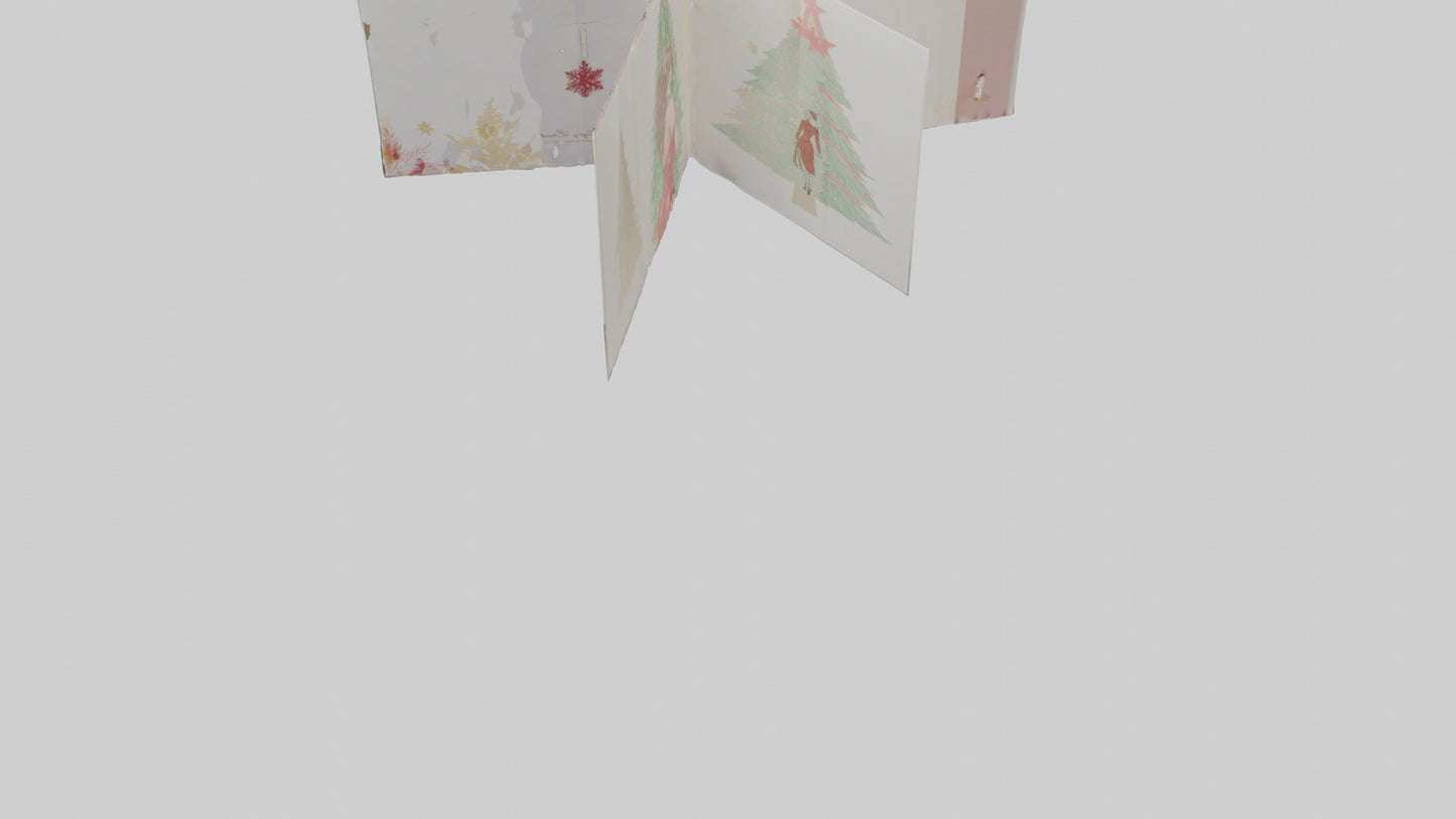3D model Holiday Greeting Cards model VR / AR / low-poly