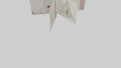 3D model Holiday Greeting Cards model VR / AR / low-poly