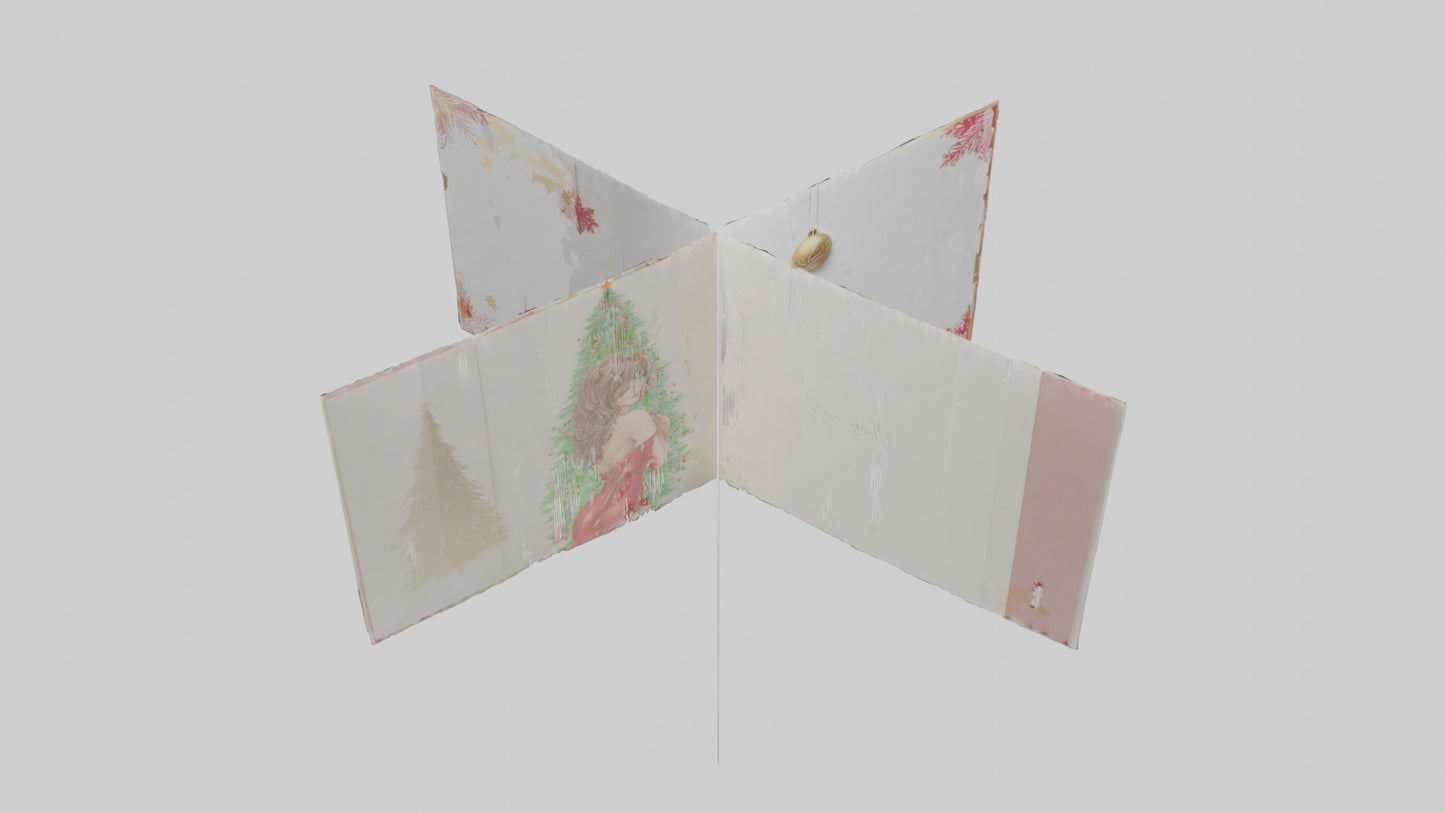 3D model Holiday Greeting Cards model VR / AR / low-poly