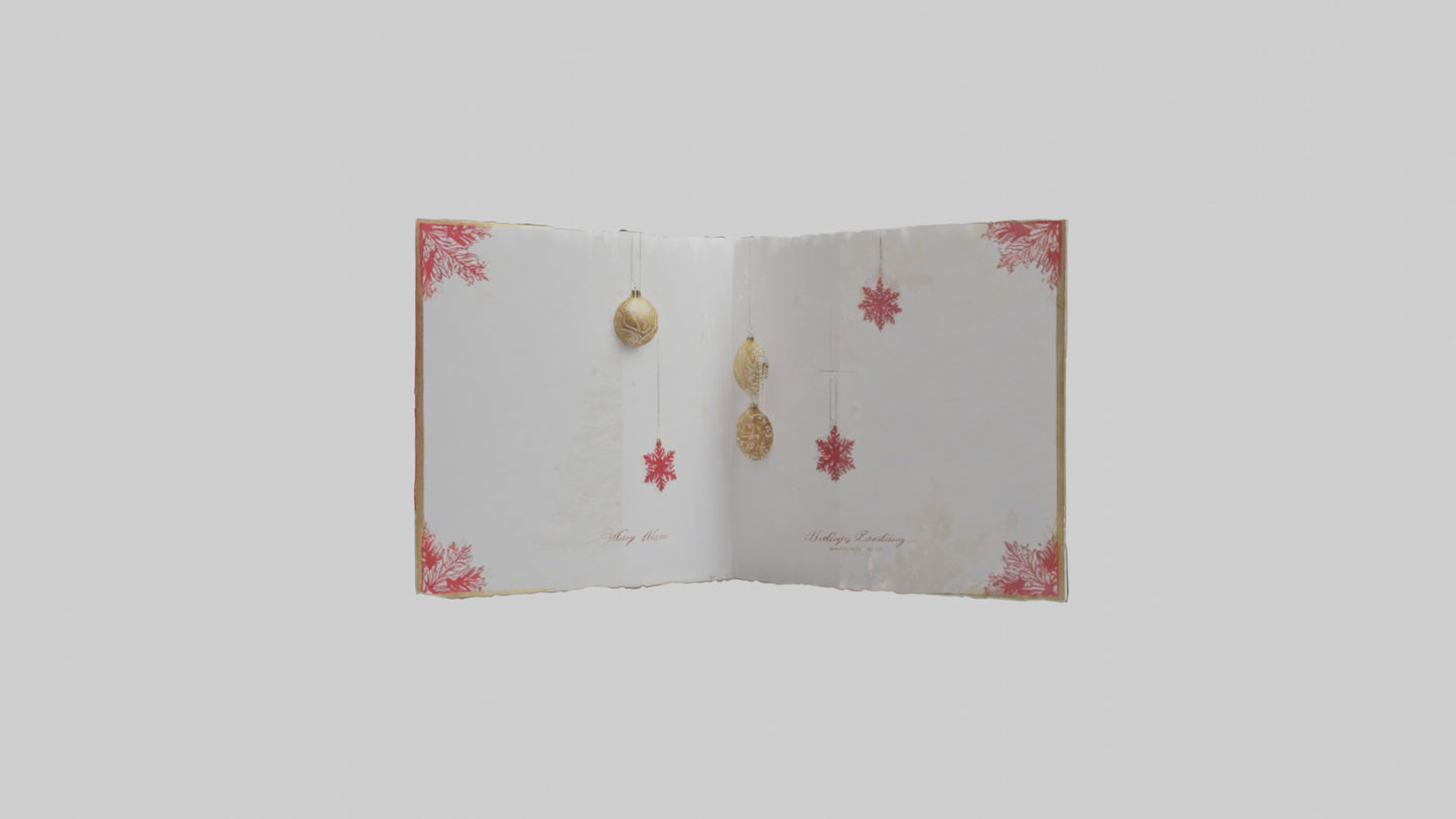 3D model Holiday Greeting Cards model VR / AR / low-poly