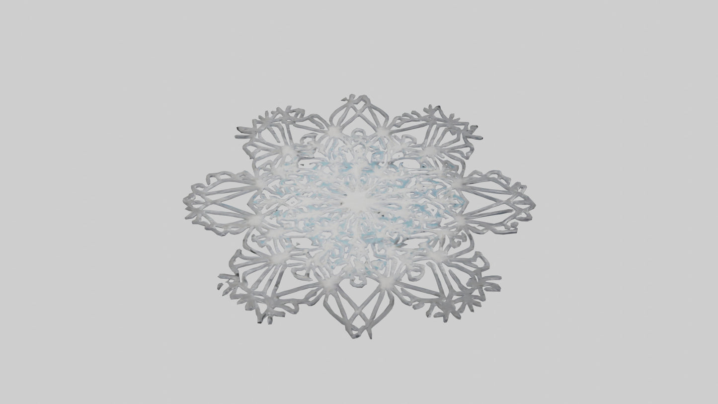 3D model Holiday Snowflakes model VR / AR / low-poly