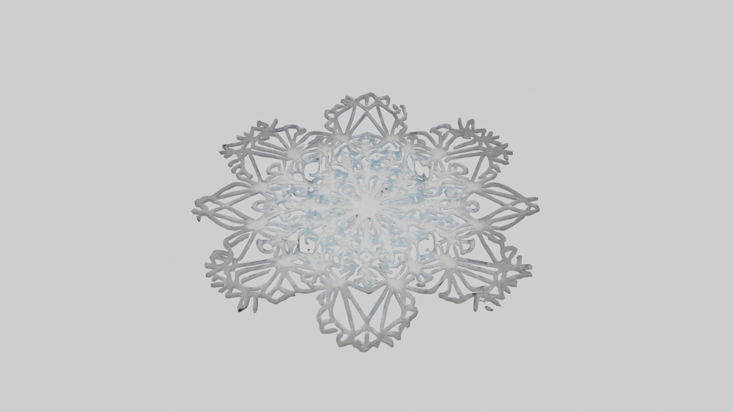 3D model Holiday Snowflakes model VR / AR / low-poly