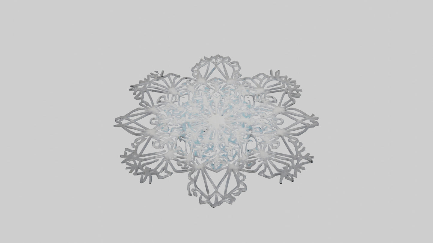 3D model Holiday Snowflakes model VR / AR / low-poly