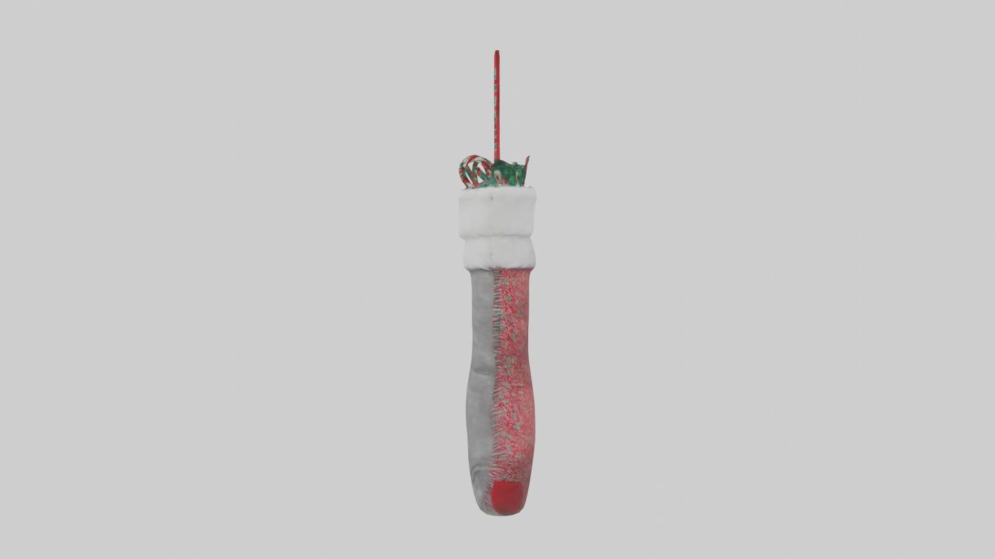 3D model Holiday Stocking model VR / AR / low-poly