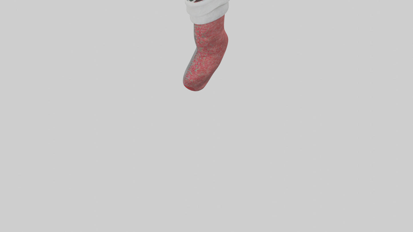 3D model Holiday Stocking model VR / AR / low-poly