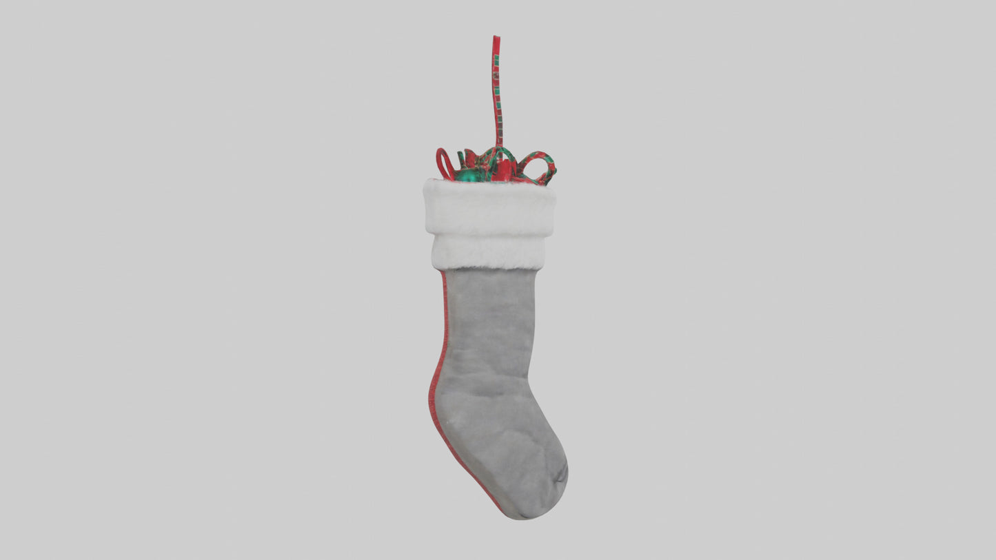 3D model Holiday Stocking model VR / AR / low-poly
