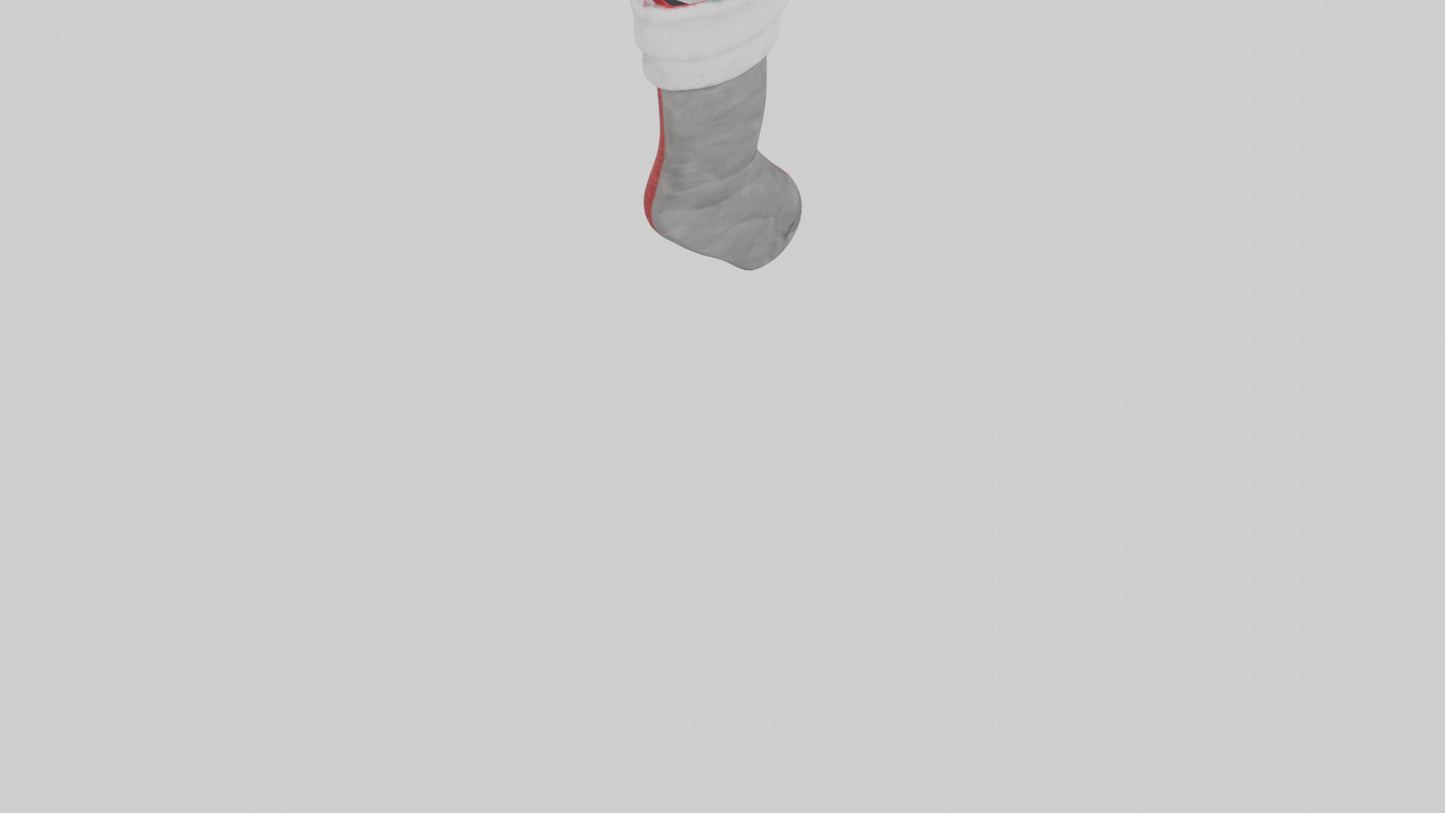 3D model Holiday Stocking model VR / AR / low-poly