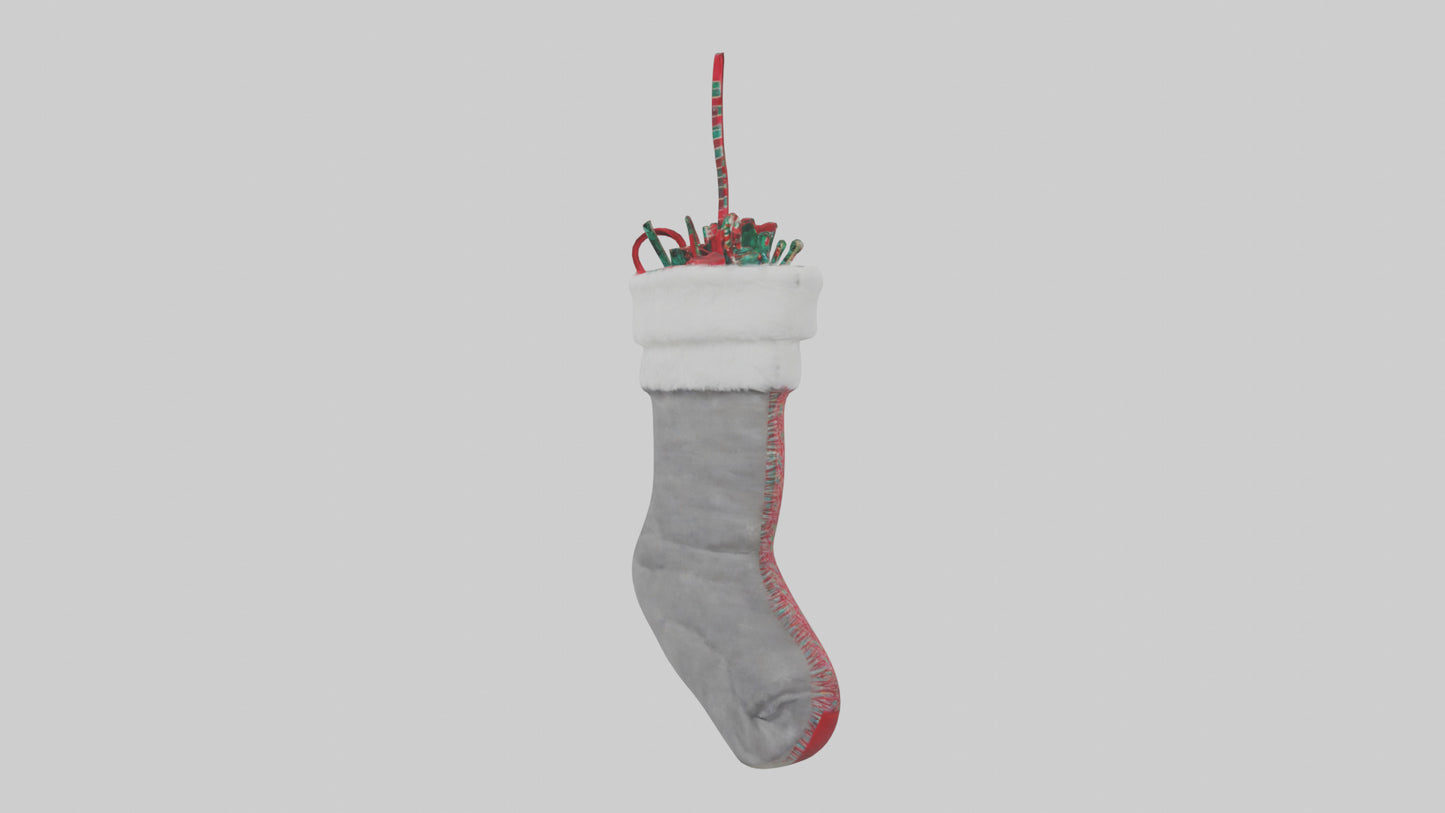 3D model Holiday Stocking model VR / AR / low-poly
