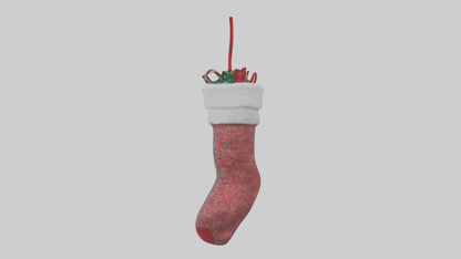 3D model Holiday Stocking model VR / AR / low-poly