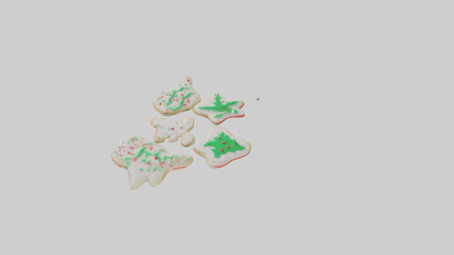 3D model Holiday Sugar Cookies model VR / AR / low-poly