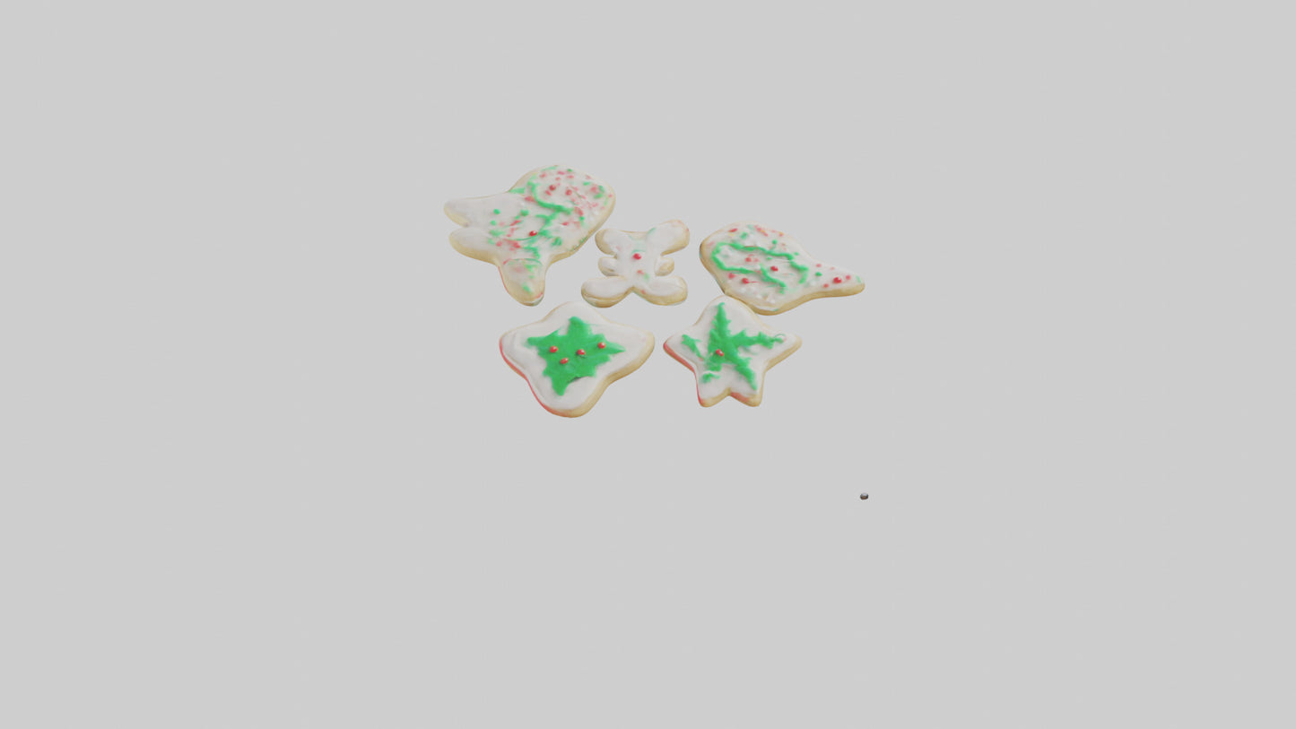 3D model Holiday Sugar Cookies model VR / AR / low-poly