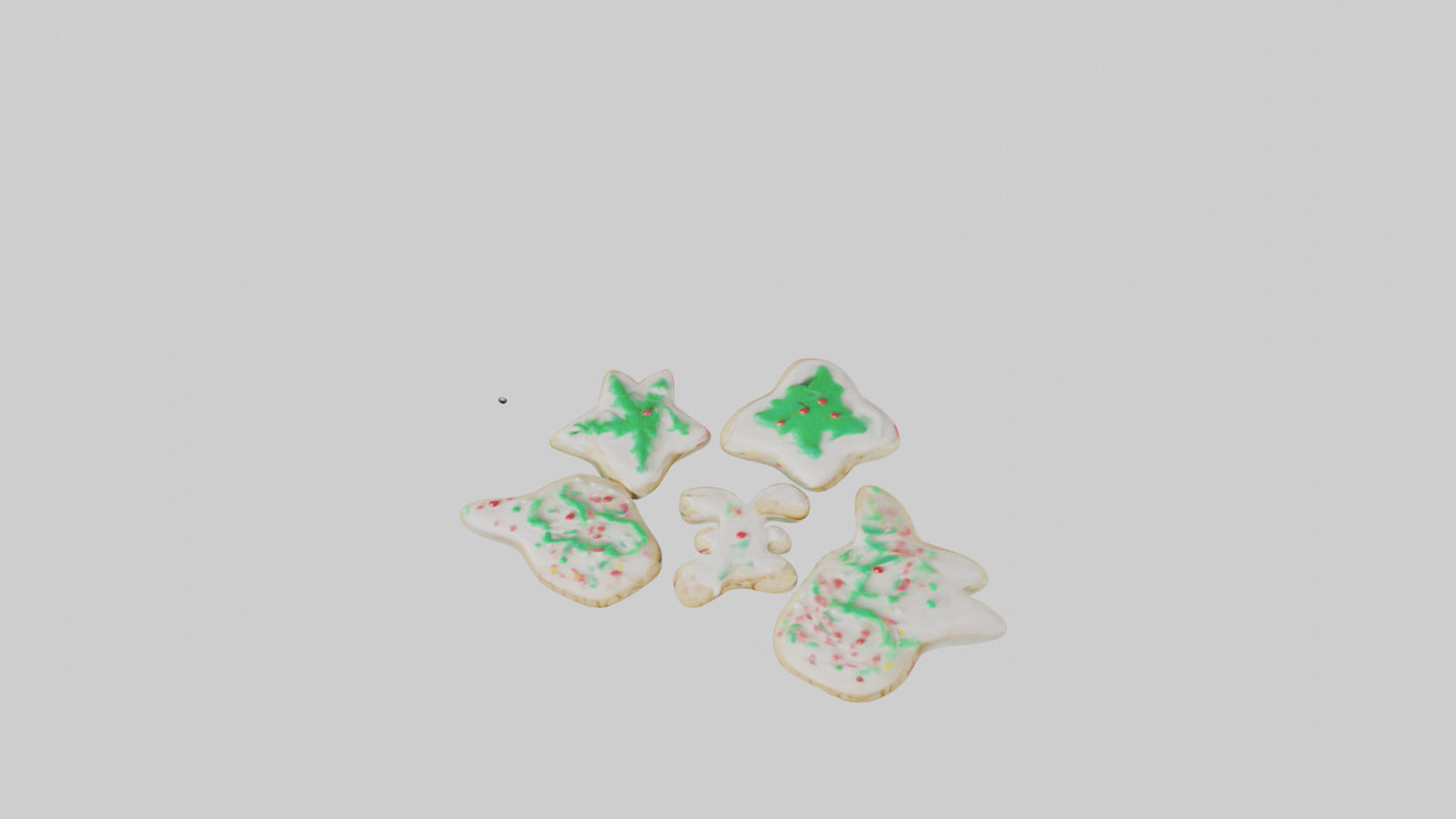 3D model Holiday Sugar Cookies model VR / AR / low-poly