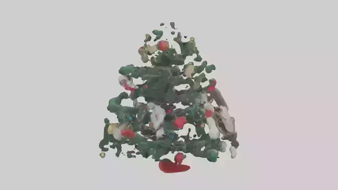 3D model Holiday Tree Decorations model VR / AR / low-poly