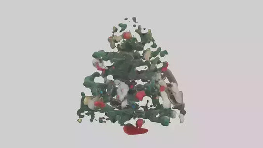 3D model Holiday Tree Decorations model VR / AR / low-poly