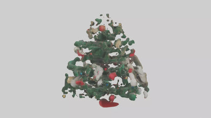 3D model Holiday Tree Decorations model VR / AR / low-poly