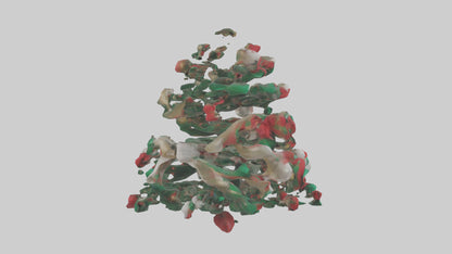 3D model Holiday Tree Decorations model VR / AR / low-poly