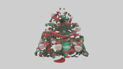 3D model Holiday Tree Decorations model VR / AR / low-poly