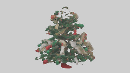 3D model Holiday Tree Decorations model VR / AR / low-poly
