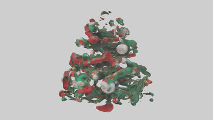 3D model Holiday Tree Decorations model VR / AR / low-poly