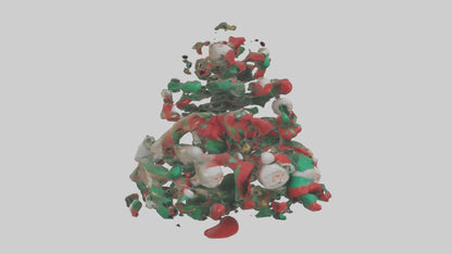 3D model Holiday Tree Decorations model VR / AR / low-poly