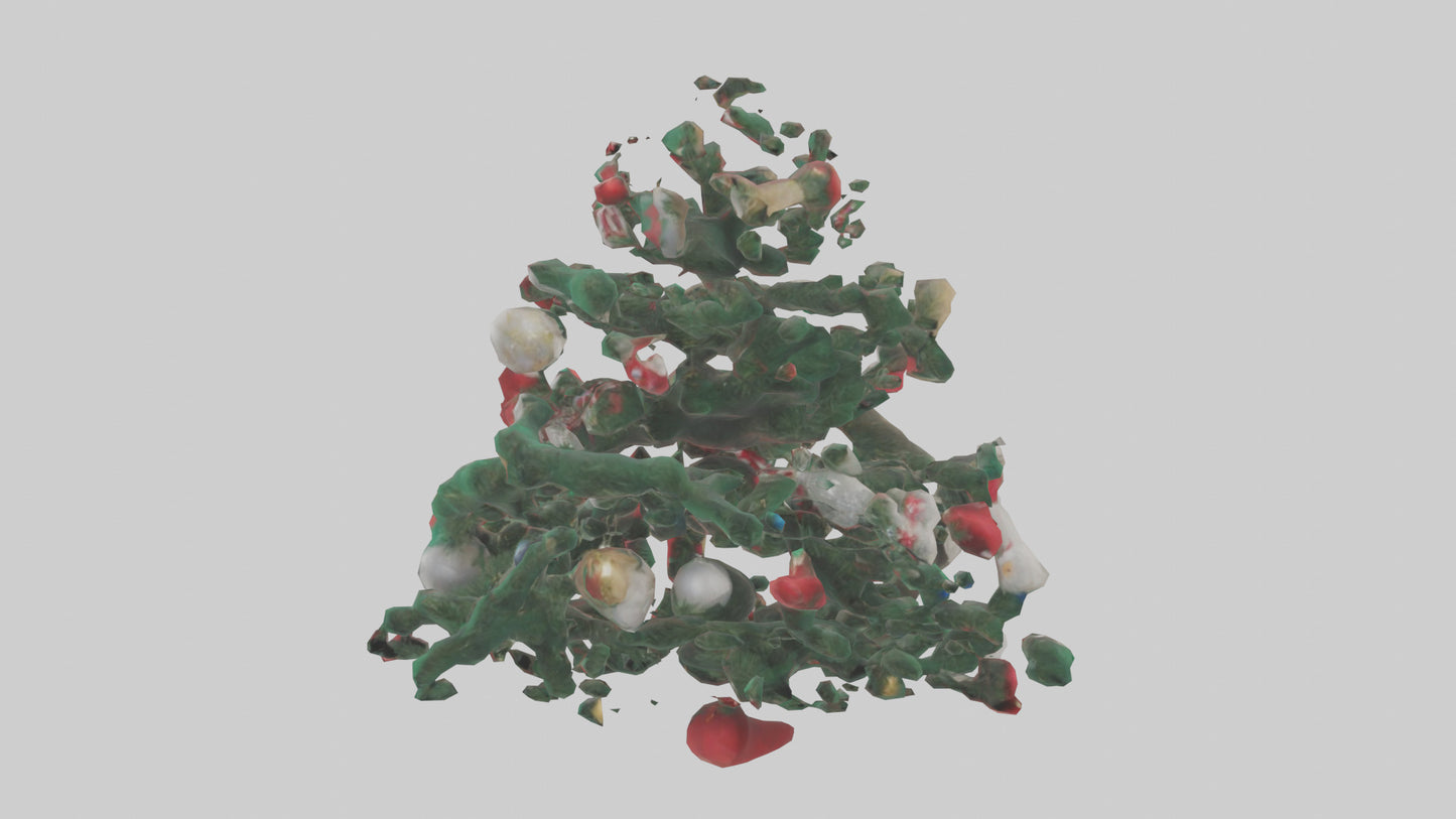 3D model Holiday Tree Decorations model VR / AR / low-poly