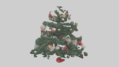 3D model Holiday Tree Decorations model VR / AR / low-poly