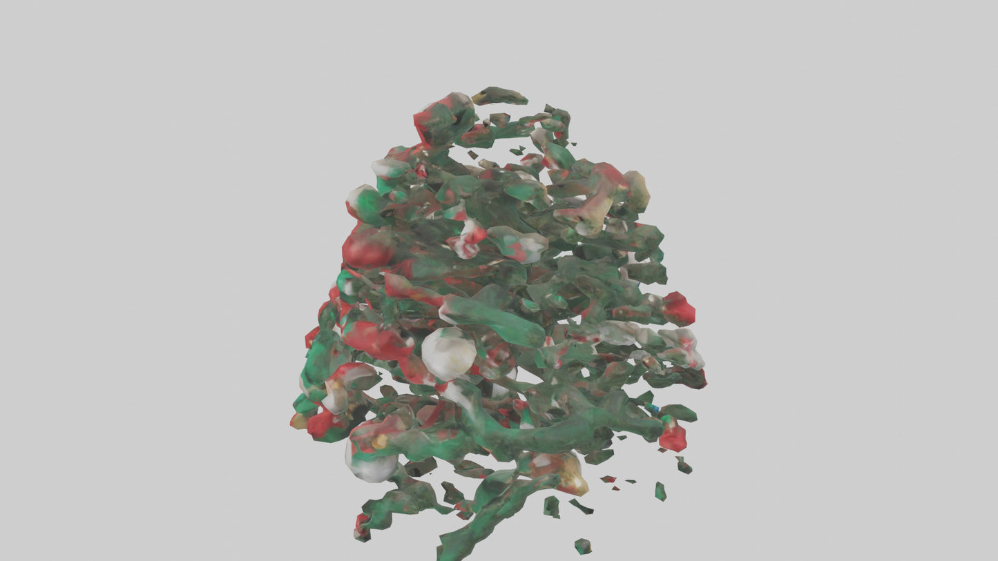 3D model Holiday Tree Decorations model VR / AR / low-poly