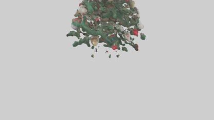 3D model Holiday Tree Decorations model VR / AR / low-poly
