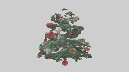 3D model Holiday Tree Decorations model VR / AR / low-poly