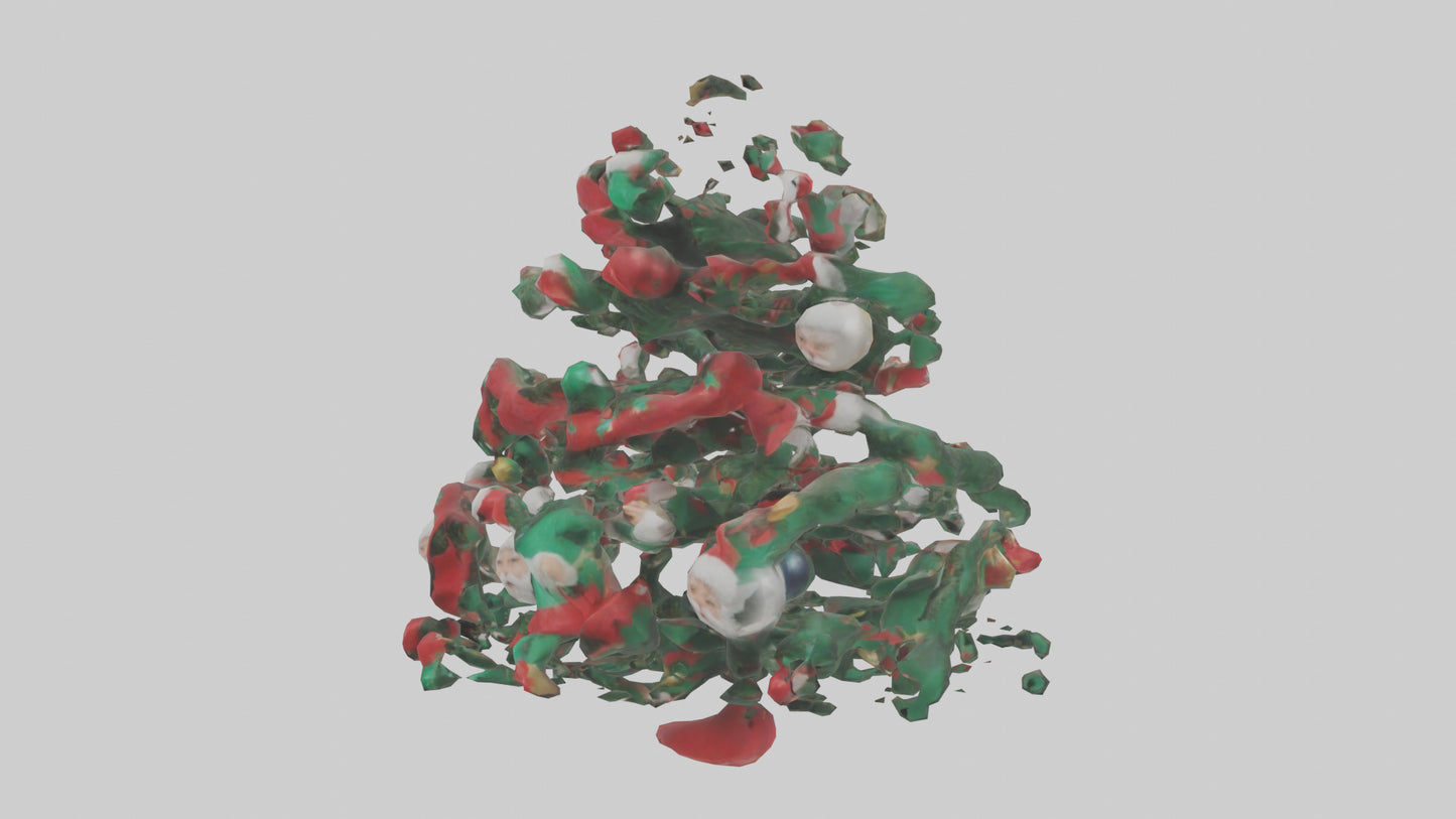 3D model Holiday Tree Decorations model VR / AR / low-poly