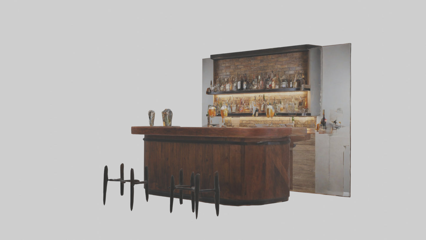 3D model Home Bar VR / AR / low-poly