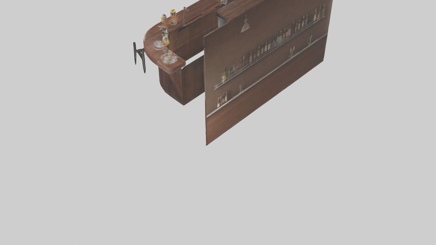 3D model Home Bar VR / AR / low-poly