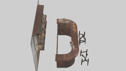 3D model Home Bar VR / AR / low-poly