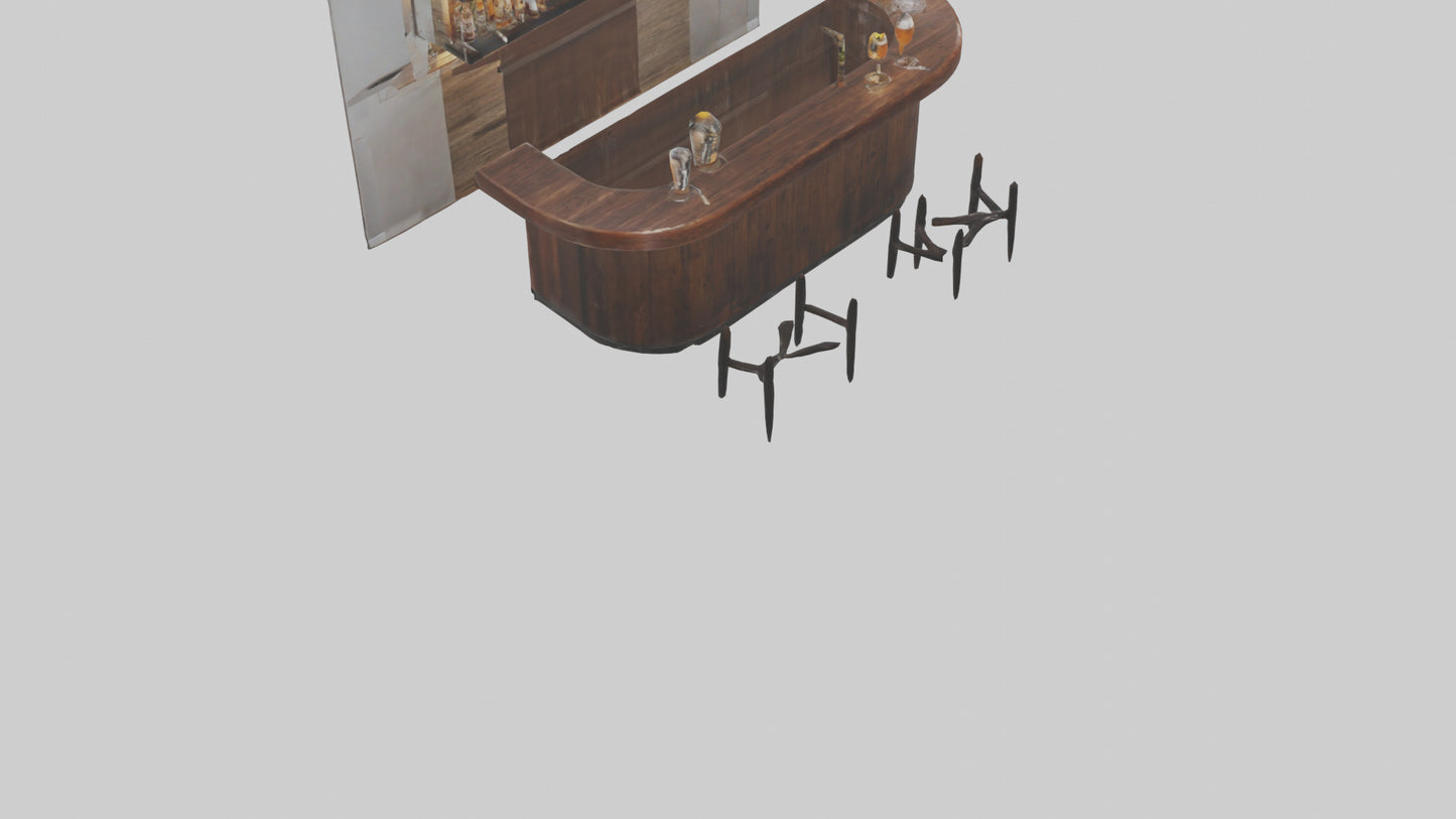 3D model Home Bar VR / AR / low-poly
