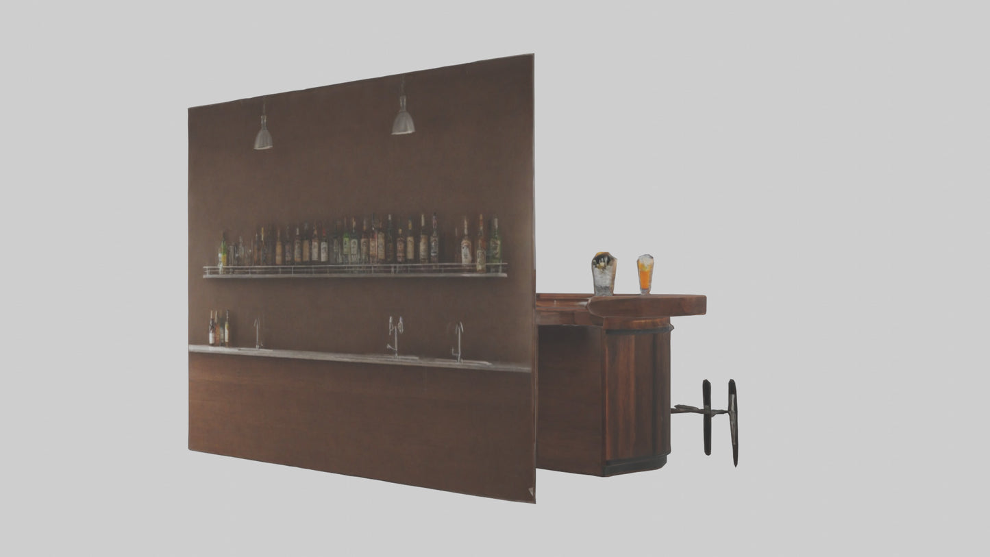 3D model Home Bar VR / AR / low-poly