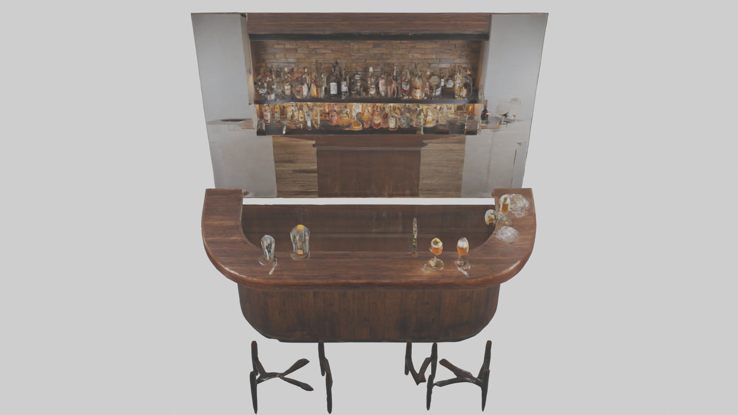 3D model Home Bar VR / AR / low-poly