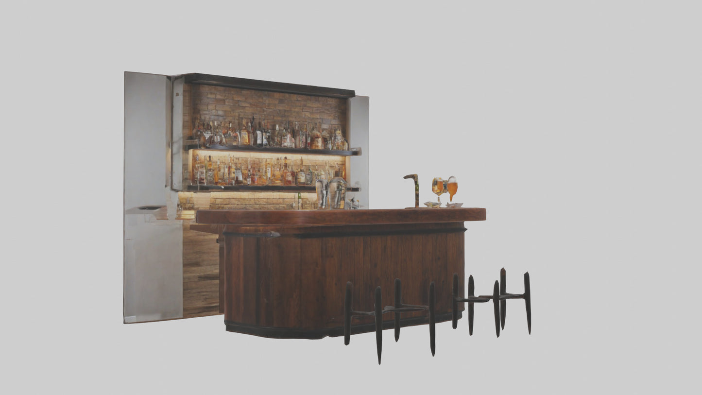 3D model Home Bar VR / AR / low-poly