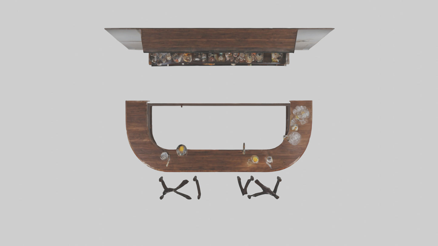 3D model Home Bar VR / AR / low-poly