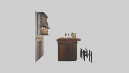 3D model Home Bar VR / AR / low-poly