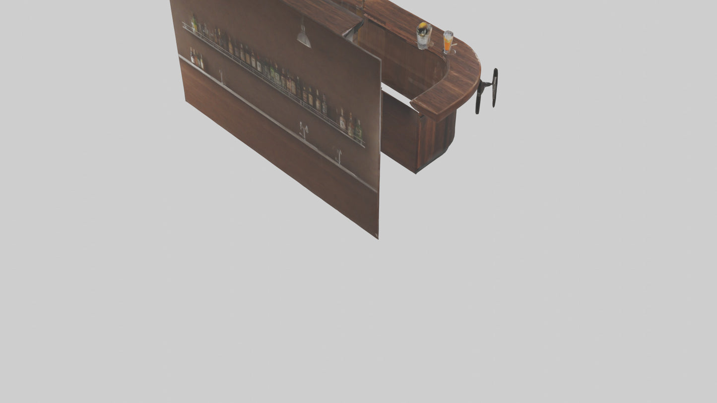 3D model Home Bar VR / AR / low-poly