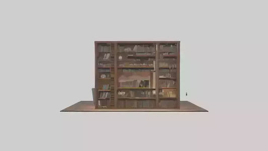 3D model Home Library VR / AR / low-poly