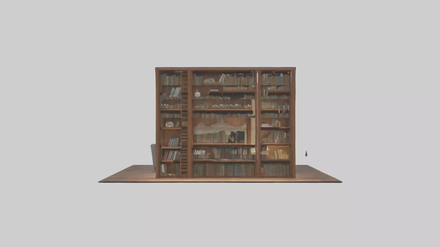 3D model Home Library VR / AR / low-poly