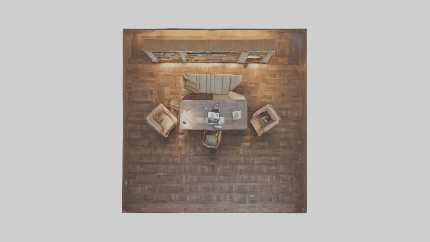 3D model Home Library VR / AR / low-poly