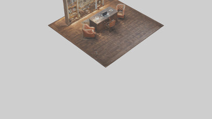 3D model Home Library VR / AR / low-poly