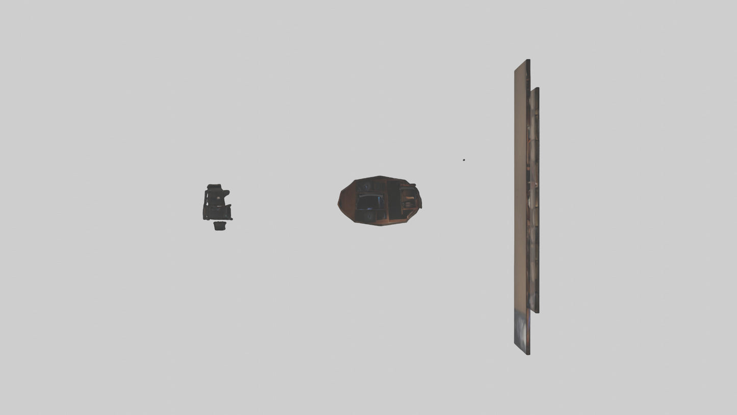 3D model Home Theater Room VR / AR / low-poly