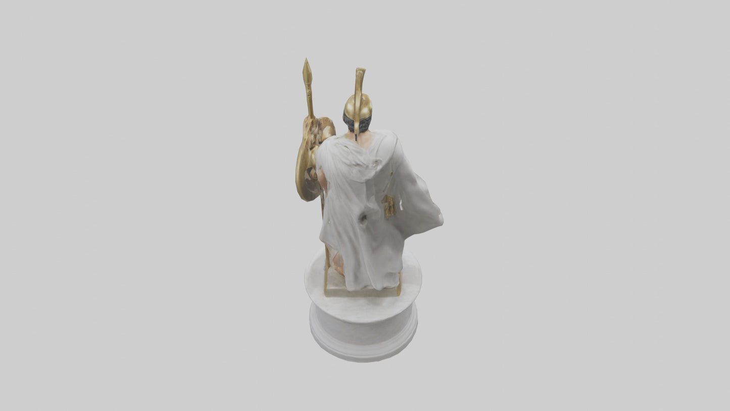 Homeric Hero statue model VR / AR / low-poly