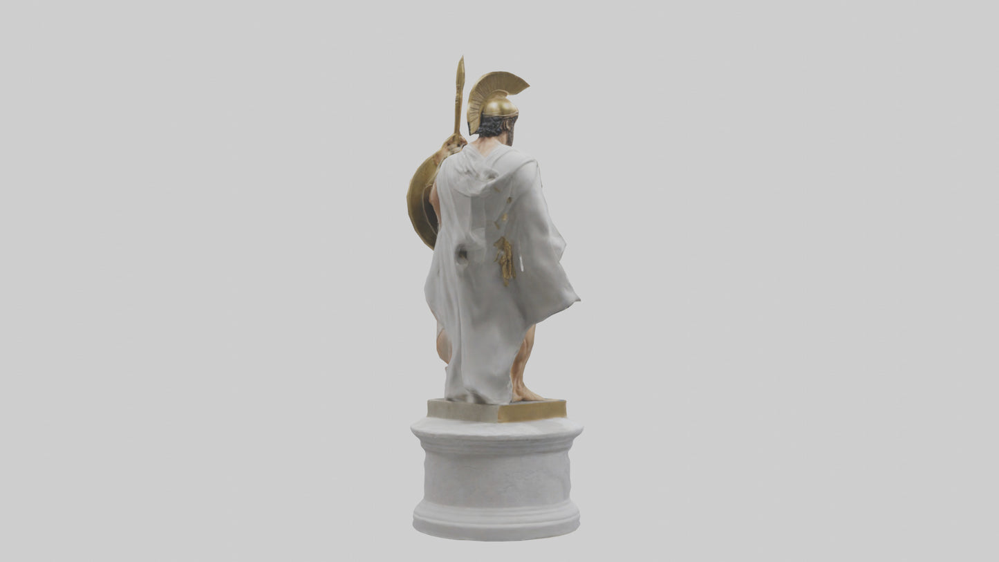 Homeric Hero statue model VR / AR / low-poly