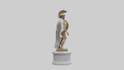 Homeric Hero statue model VR / AR / low-poly