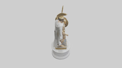 Homeric Hero statue model VR / AR / low-poly